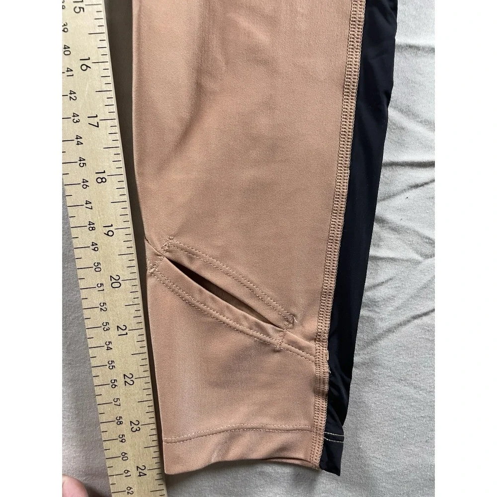 Nike Leggings Women's Dri-Fit Stretch Multicolor Ankle Athleisure Peach Sz S